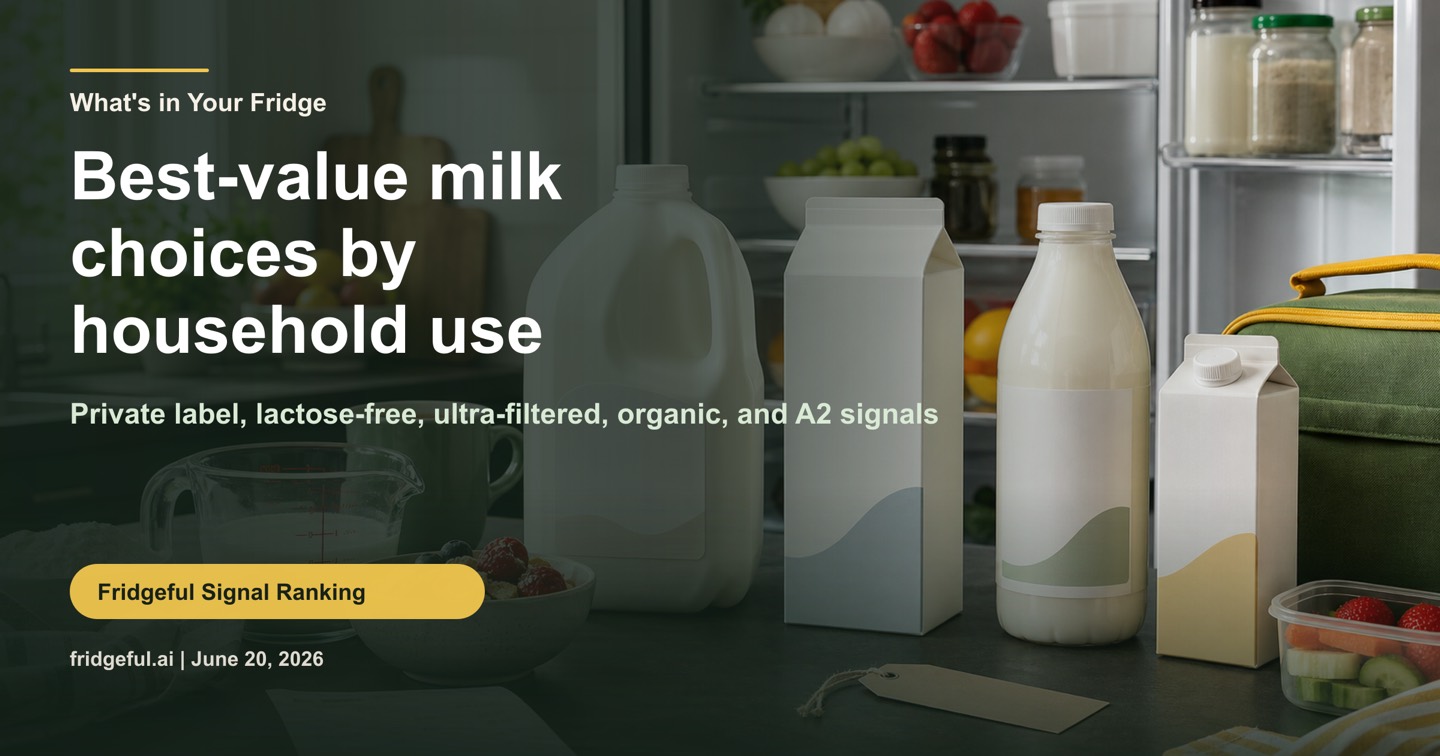 Best-value milk choices by household use case editorial image