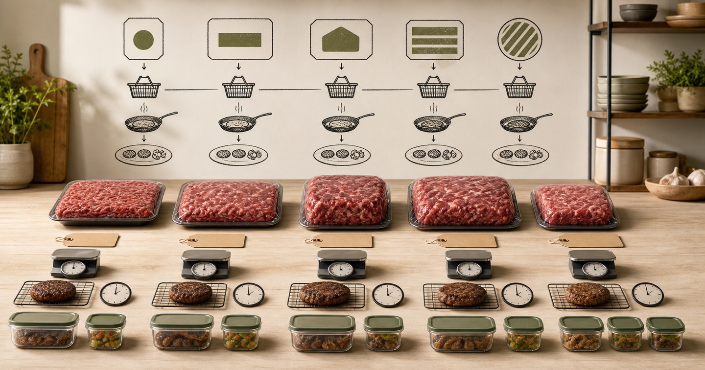 Ground beef labels and practical value editorial image