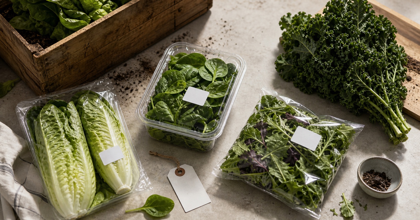 Leafy greens and origin transparency editorial image