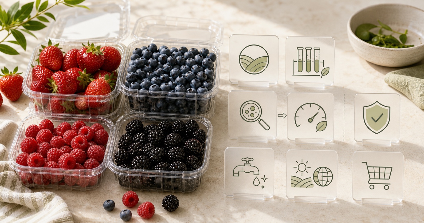 Organic berries and pesticide-residue tradeoffs editorial image