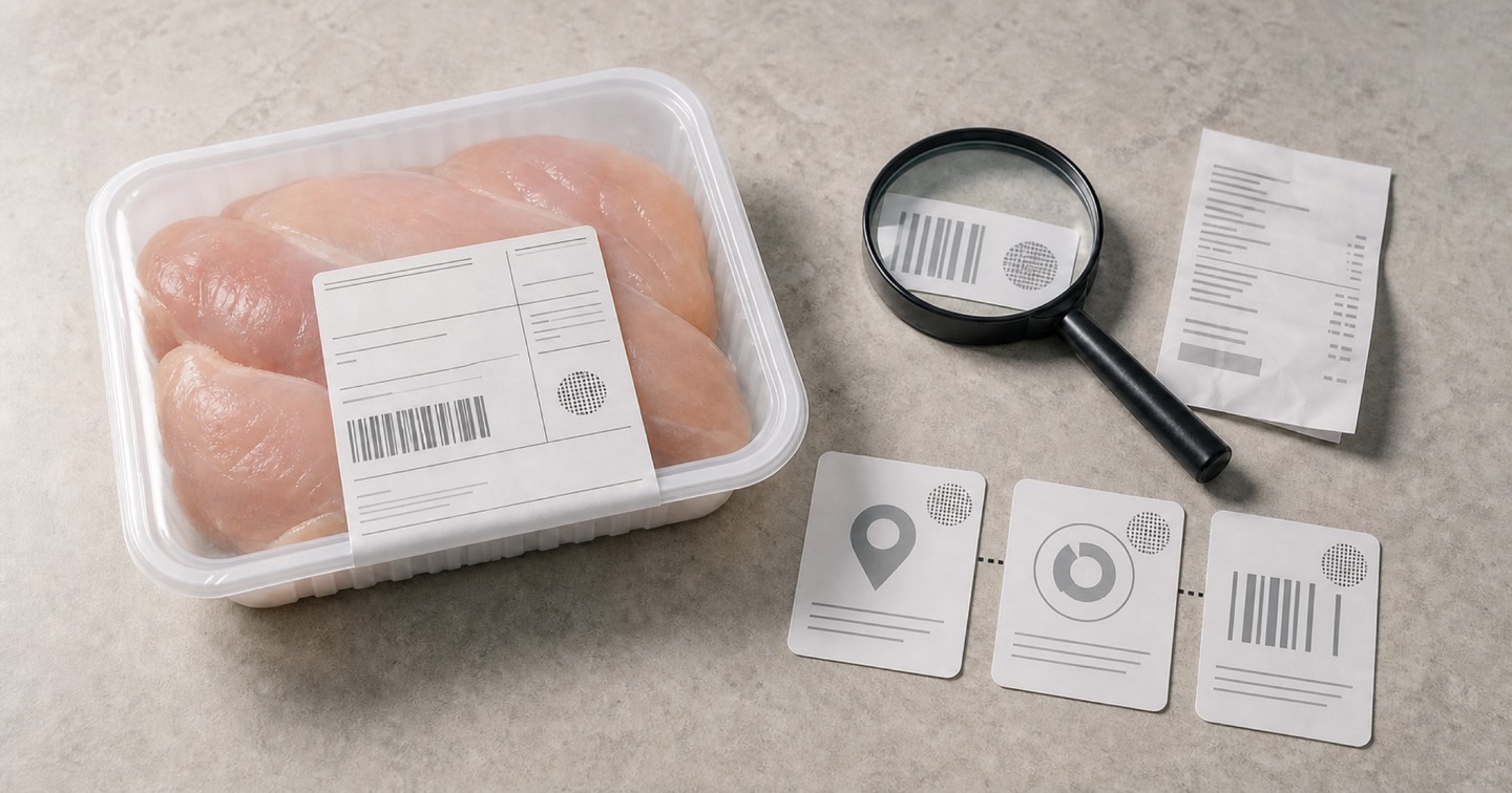 Store-brand chicken traceability editorial image