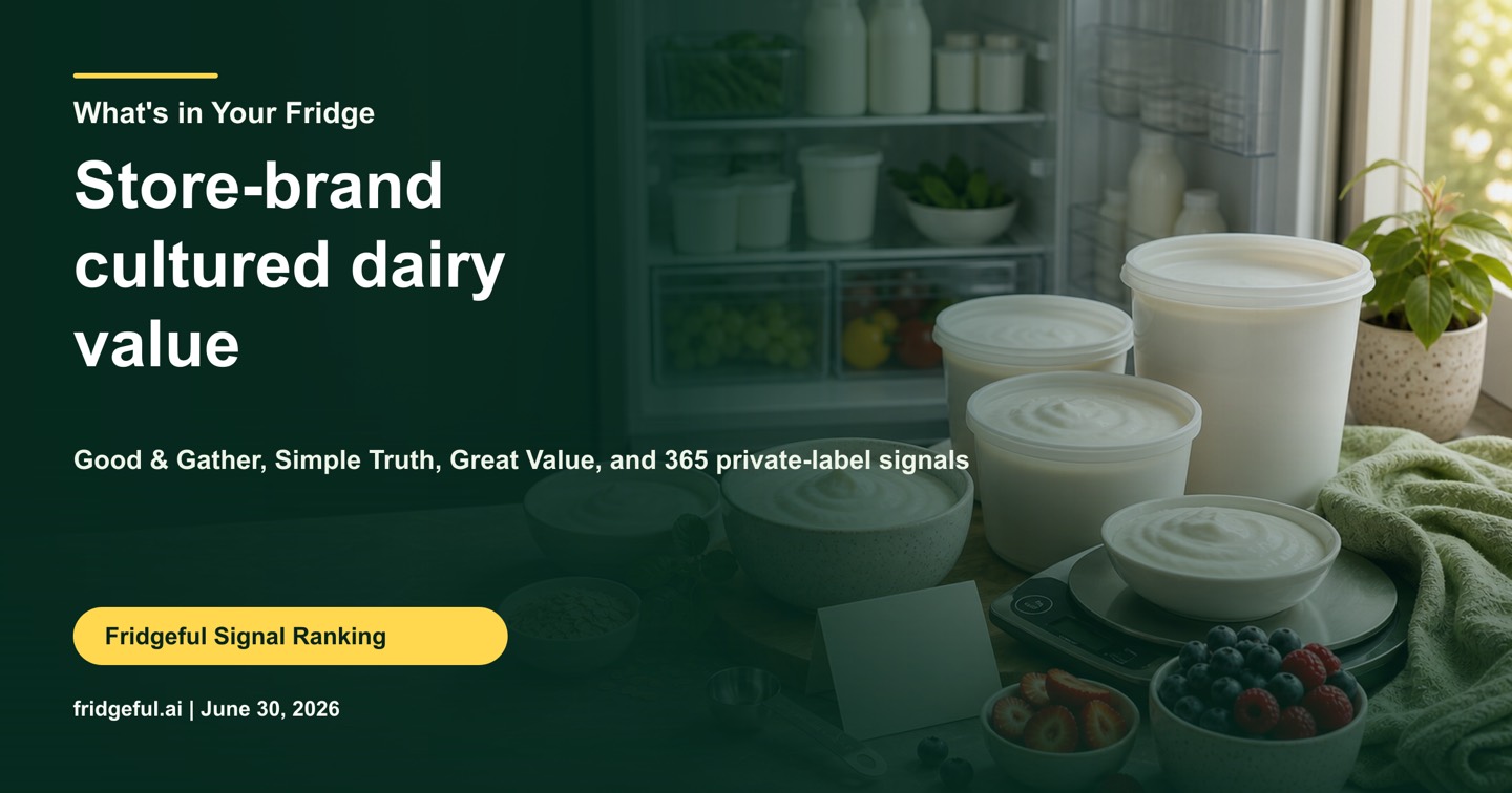 Store-brand cultured dairy value editorial image